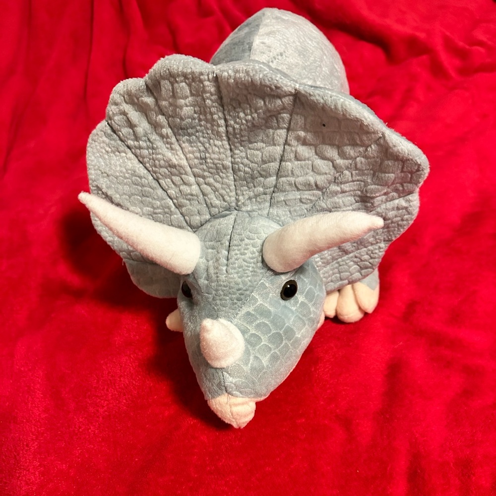Blue triceratops stuffed animal brand new